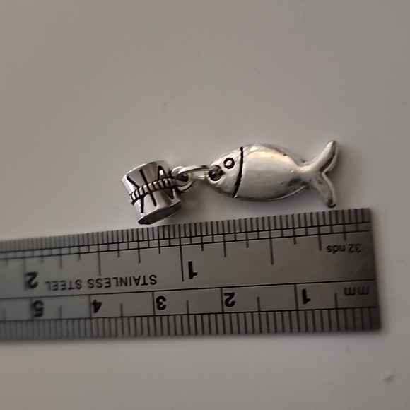 Fish Dangle  Charm Will FIT Pandora and other European Systems or Penda - Picture 2 of 4